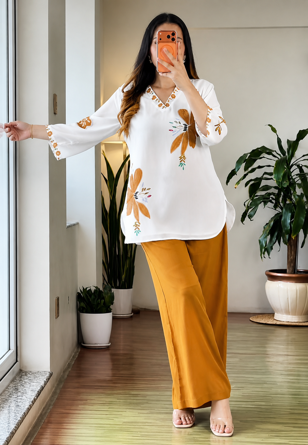 Yellow Floral Mul Cotton Co-ord Set
