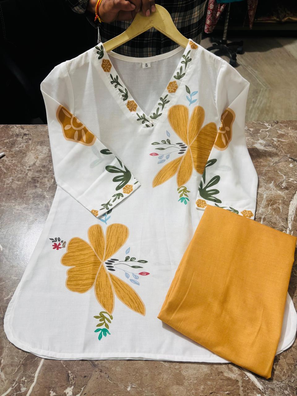 Yellow Floral Mul Cotton Co-ord Set