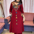 Red Jaipuri Cotton Kurta Set