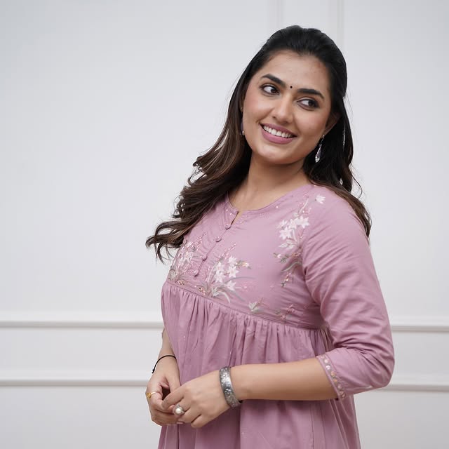 Pink Cotton Collared Kurta Set