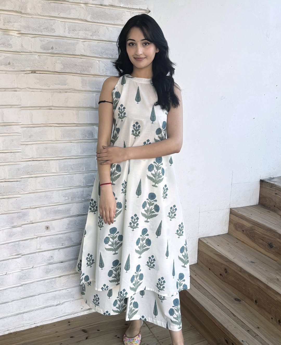 Floral Cotton Kurti Palazzo Set