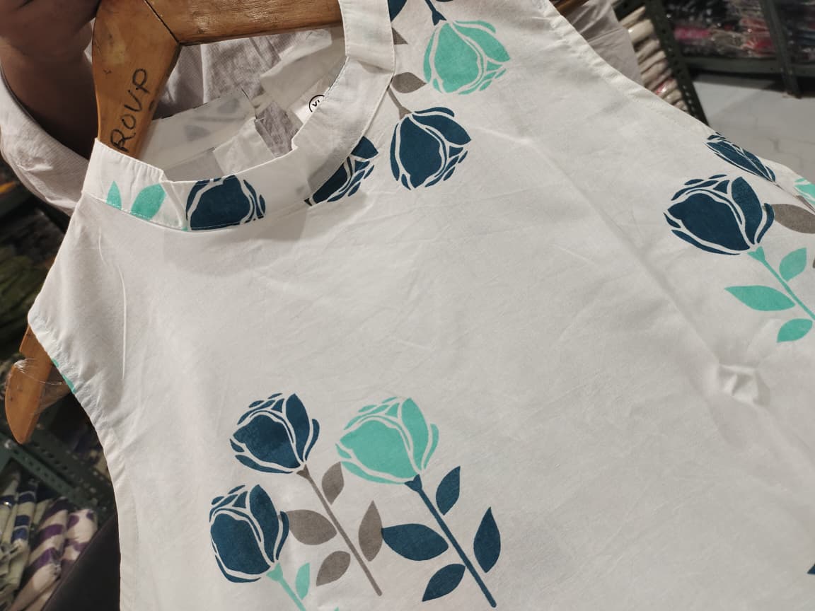 Floral Cotton Kurti Palazzo Set