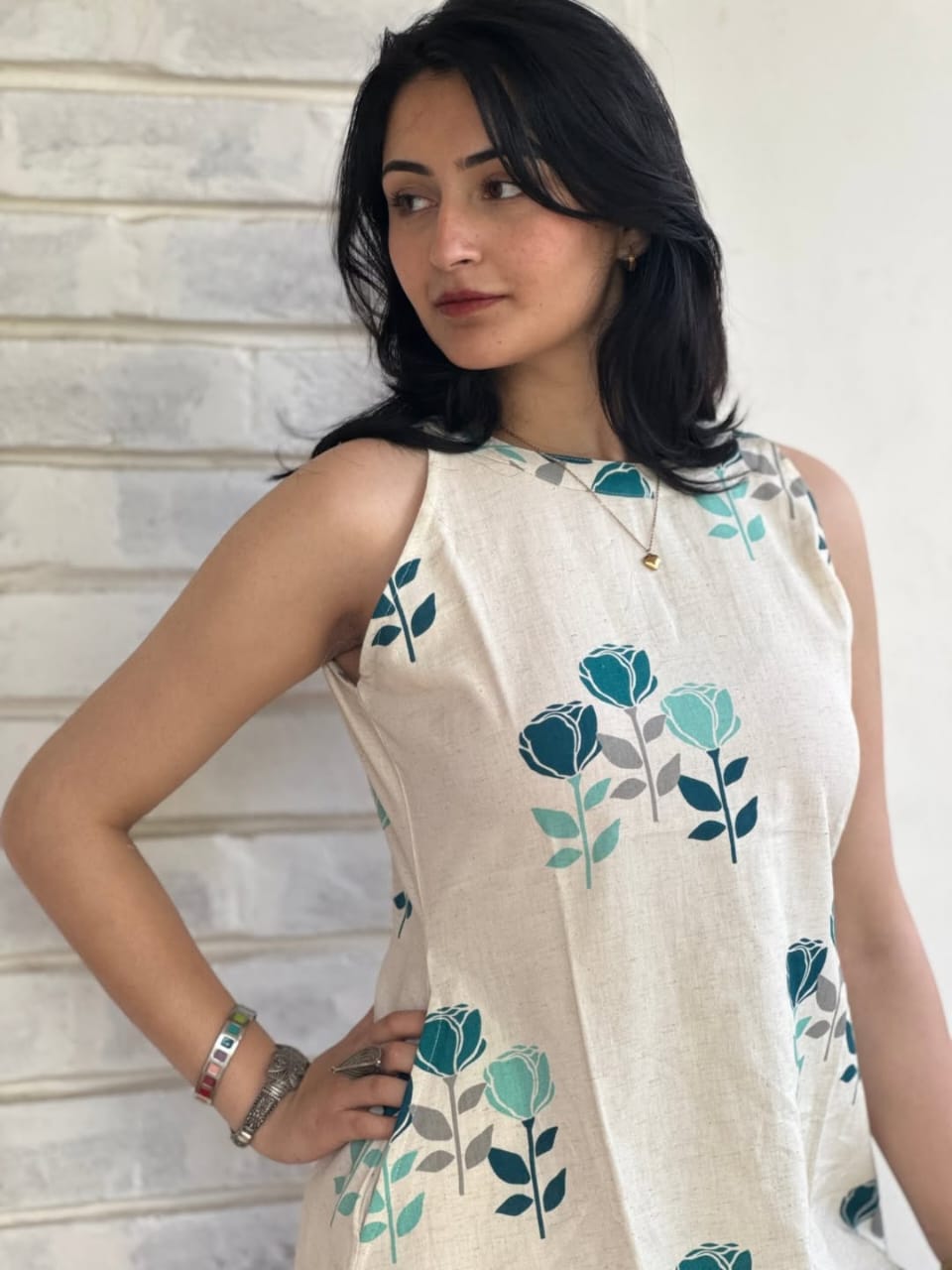 Floral Cotton Kurti Palazzo Set