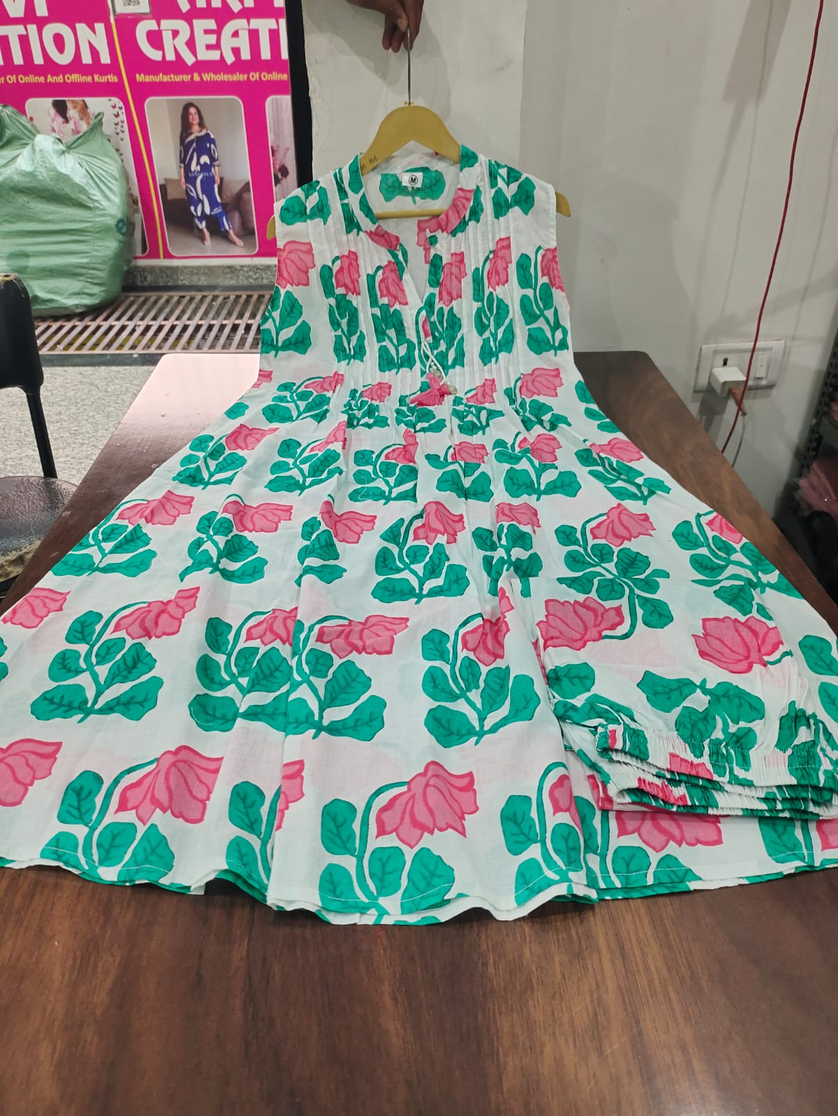 Printed Cotton Kurta Pant Set