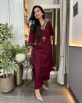 Maaron Printed Cotton Kurta Pant Set